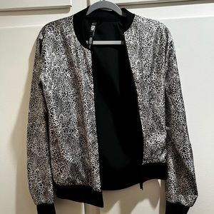 Animal Print Bomber Jacket